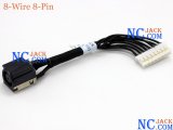 DC Jack IN Cable for MSI GL65 9RC 9SC 9SCK 9SD 9SDK9SE 9SEK 9SEX 9SFK 9SFX Power Charging Connector Port DC-IN 8P 12P
